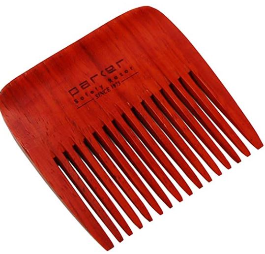 Custom beard comb: parker's premium rosewood wide tooth beard comb