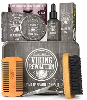 Beard grooming kit: viking revolution beard care kit for men