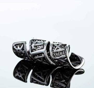 Beard rings: northern viking jewelry -beard ring long rune