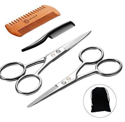 Beard scissors: tecunite beard trimming scissors set