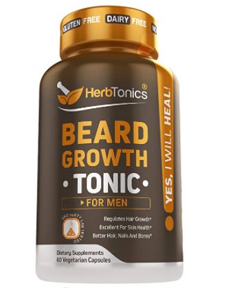 Beard growth supplement: herb tonics beard growth vitamins supplement for men