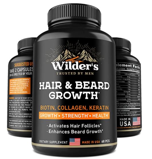 Beard growth supplement : beard growth vitamins