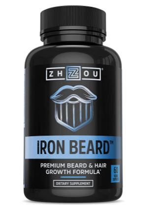 Beard growth supplement: zhou iron growth vitamin supplement for men
